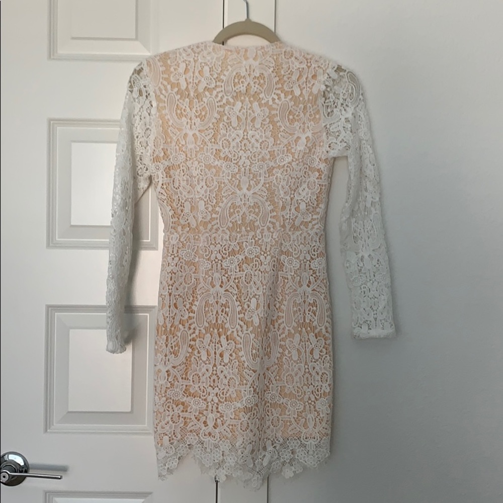 Missguided Zip Front Lace Mini Dress - Picture 3 of 6